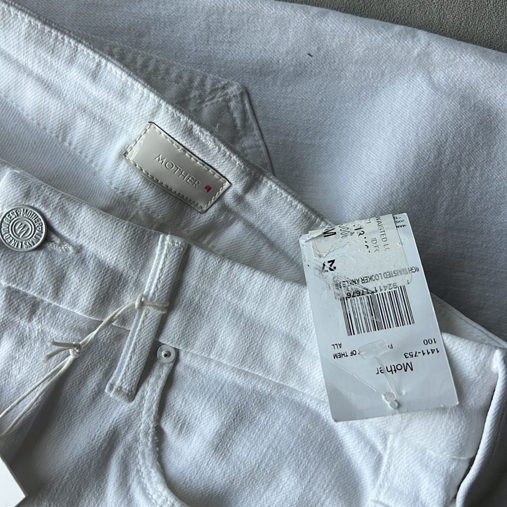 New MOTHER High Waisted Looker Ankle Fray in Fairest of Them All Size 27 - Picture 8 of 13